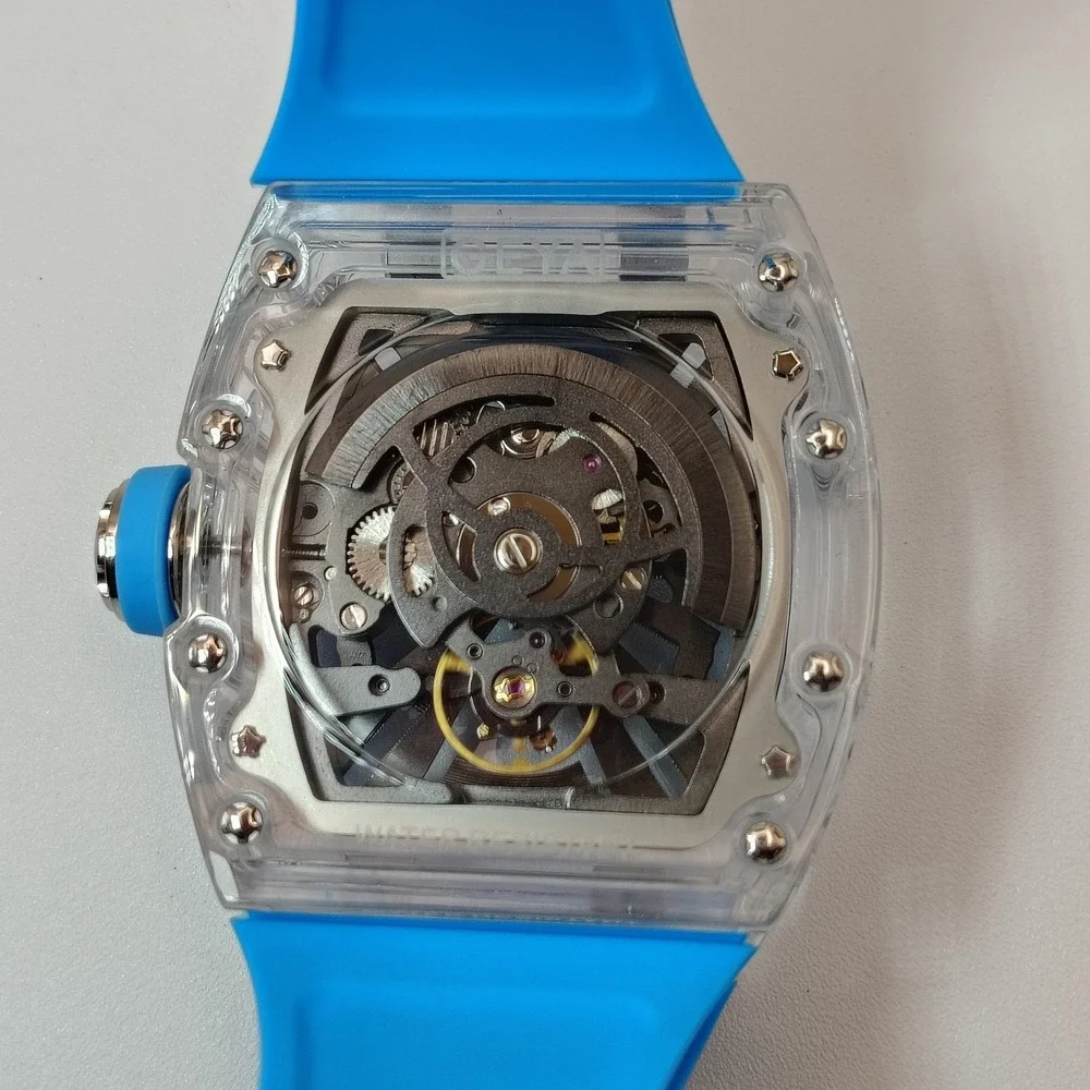 2026 Geya G78190 Crystal Shell‎ Series 55mm Mens Automatic Watch Full Box Set
